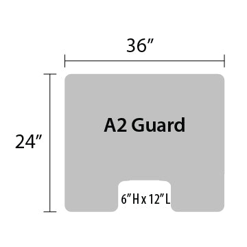 A2 Sneeze Guard - 24" by 36"