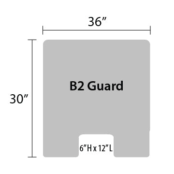 B2 Sneeze Guard - 30" by 36"
