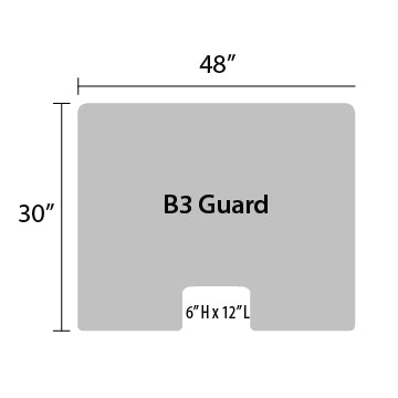 B3 Sneeze Guard - 30" by 48"