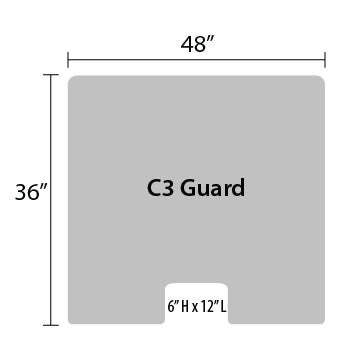 C3 Sneeze Guard - 36" by 48"