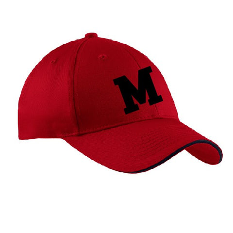 Embroidered M Sandwich Bill Hat