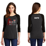Kindness Matters District 3/4 Sleeve Raglan Black