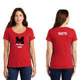 Nike Ladies Dri-fit Tee Block M Red