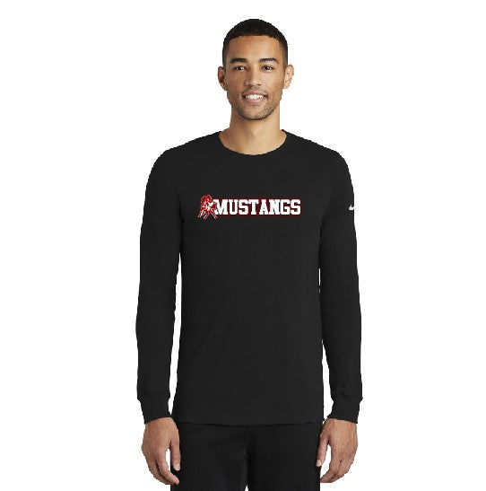 Mustangs Nike Dri-fit Long Sleeve Tee Black