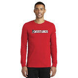 Mustangs Nike Dri-fit Long Sleeve Tee Red