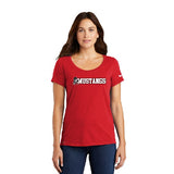 Mustangs Nike Ladies Dri-fit Tee Red