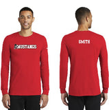 Mustangs Nike Dri-fit Long Sleeve Tee Red