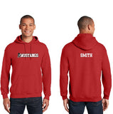 Mustangs Gildan Heavyblend Hoodie Red