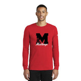 Nike Dri-fit Long Sleeve Tee Block M Red