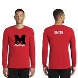 Nike Dri-fit Long Sleeve Tee Block M Red
