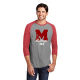 Block M District 3/4 Sleeve Raglan Red