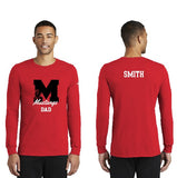 Nike Dri-fit Long Sleeve Tee Block M Red