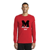 Nike Dri-fit Long Sleeve Tee Block M Red