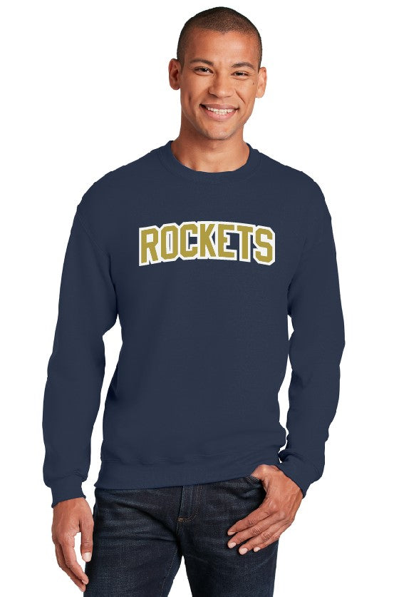 Rockets Stitched Lettering Crewneck Sweatshirt